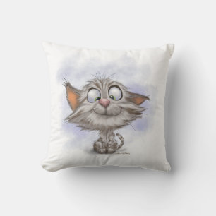 Lustiges Tabby-Kätzchen-Cartoon Kissen