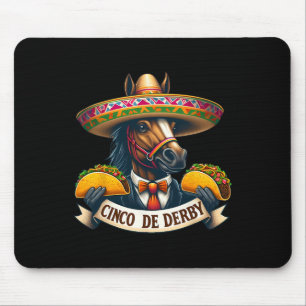 Lustiges Taco Pferderennen Vintage Cinco De Der  Mousepad