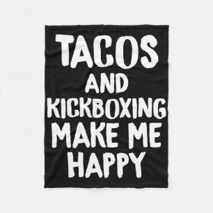 Lustiges Taco-Shirt Tacos und Kickboxen machen mic Fleecedecke