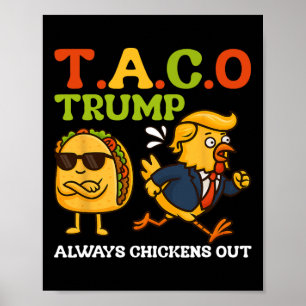 Lustiges Taco Trump kneift immer T.a.c.o Meme  Poster