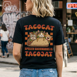Lustiges Tacocat Palindrom Retro Cinco De Mayo T-Shirt