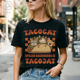 Lustiges Tacocat Palindrom Retro Cinco De Mayo T-Shirt