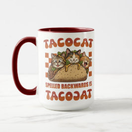 Lustiges Tacocat-Palindrom Retro Cinco De Mayo Tasse