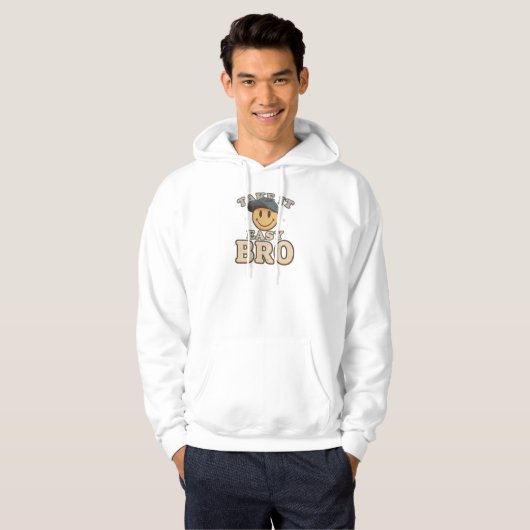 Lustiges "Take It Easy Bro" Smiley-Gesicht Hoodie (Vorne ganz)