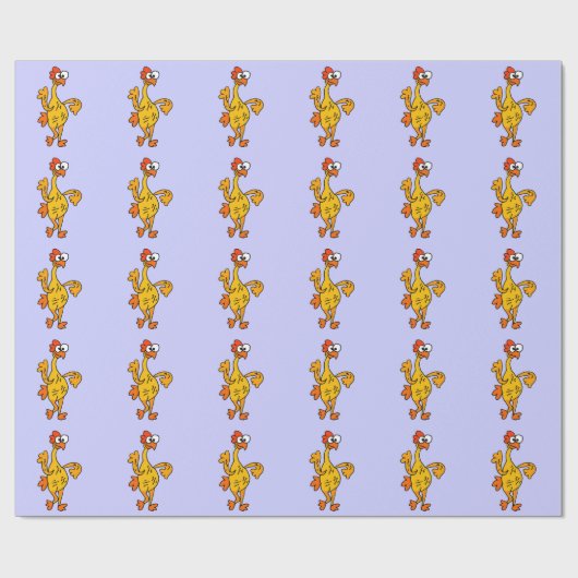 Lustiges Tanzen-Gummi-Huhn Geschenkpapier (Flach)