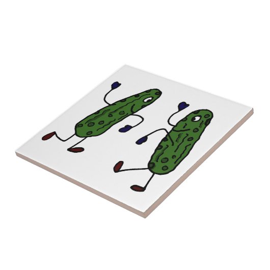 Lustiges Tanzen legt Kunst in Essig ein Fliese (Seite)