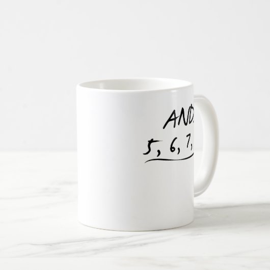 Lustiges Tanzen-Lehrer-Geschenk und 5 6 7 8 Kaffeetasse (VorderseiteRechts)