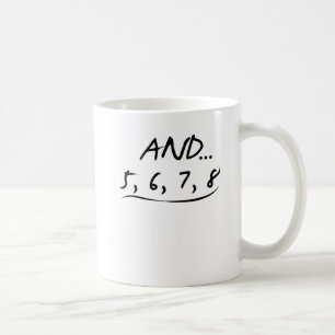 Lustiges Tanzen-Lehrer-Geschenk und 5 6 7 8 Kaffeetasse