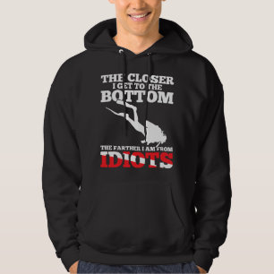 Lustiges Taucherflagge-Tauchzitat Scuba-Taucher-Gi Hoodie