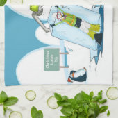 lustiges TauchweihnachtsGeschirrtuch Geschirrtuch (Gefaltet)