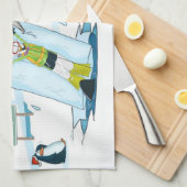 lustiges TauchweihnachtsGeschirrtuch Geschirrtuch (Viertel Falte)