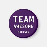 Lustiges Team Awesome Dunkelviolett Personalisiert