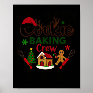 Lustiges Team für Weihnachtsplätzchen-Backen Poster