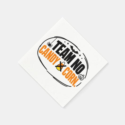 Lustiges Team Kein Candy Corn Halloween Serviette (Ecke)