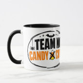 Lustiges Team Kein Candy Corn Halloween Tasse (Links)