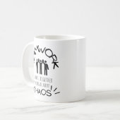 Lustiges Teamchaos Kaffeetasse (Vorderseite Links)
