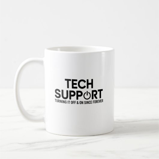 Lustiges Tech-Support-Profi-Geschenk Kaffeetasse (Links)