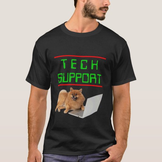 Lustiges Technischer Support Abzeichen Sarkastisch T-Shirt (Vorderseite)