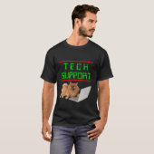 Lustiges Technischer Support Abzeichen Sarkastisch T-Shirt (Vorne ganz)