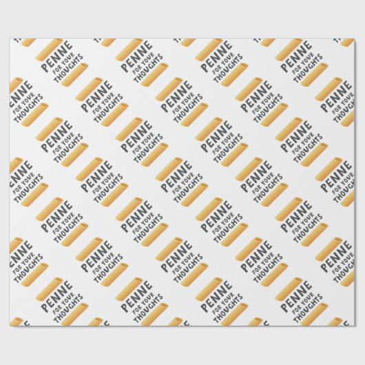 Lustiges Teigwaren-Wortspiel Geschenkpapier (Flach)