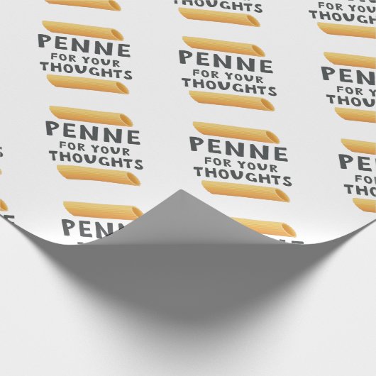 Lustiges Teigwaren-Wortspiel Geschenkpapier (Ecke)