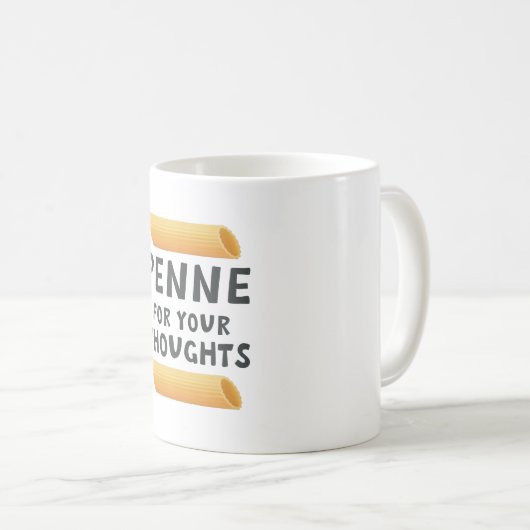 Lustiges Teigwaren-Wortspiel Kaffeetasse (VorderseiteRechts)