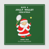 Lustiges Tennis-Weihnachten Magnetkarte (Vorderseite)