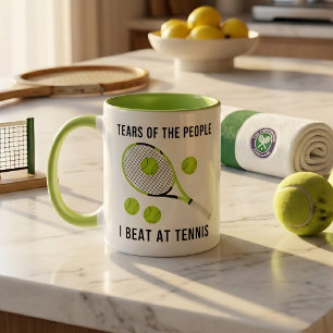Lustiges Tennisspieler-Geschenk Tasse