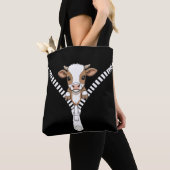 Lustiges Texas Longhorn-Kalb Peek Tasche (Von Nahem)