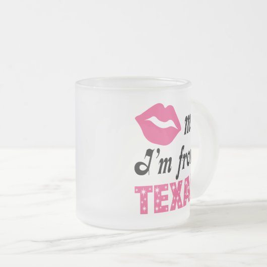 Lustiges Texas Mattglastasse (VorderseiteRechts)