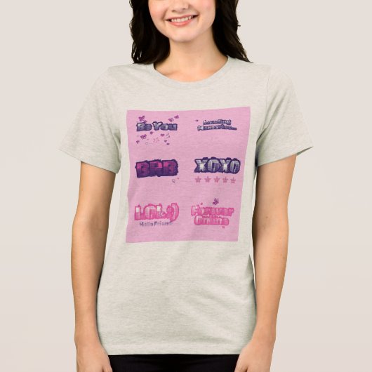 Lustiges Textsprache-Shirt Tri-Blend Shirt (Vorderseite)