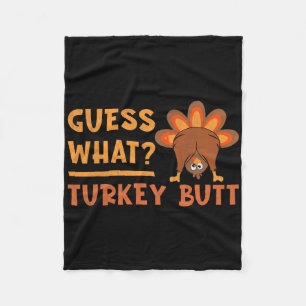 Lustiges Thanksgiving Errate Was Truthahn Hintern  Fleecedecke