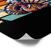 Lustiges Thanksgiving-Gobblegool-Truthahn-Design E Poster (Ecke)