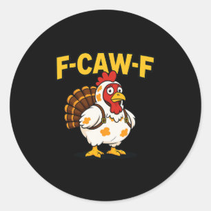 Lustiges Thanksgiving-Huhn-Puten-Kostüm Runder Aufkleber
