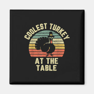 Lustiges Thanksgiving-Shirt Retro Coolster Truthah Magnet