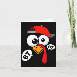 Lustiges Thanksgiving Truthahn Gesicht 67 Sechs Si Karte