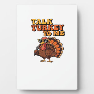 Lustiges Thanksgiving Truthahn Retro 70er Jahre  R Fotoplatte