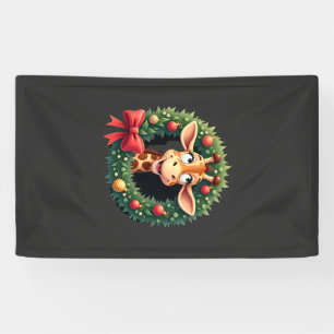 Lustiges Tier-Giraffe-Meme-Face-Festive-Xmas-T-Shi Banner