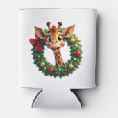 Lustiges Tier-Giraffe-Meme-Gesicht Festive Weihnac Dosenkühler (Vorderseite)