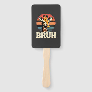 Lustiges Tier-Giraffe-Meme-Gesicht Festliches Xmas Fächer