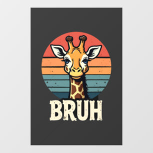 Lustiges Tier Giraffe Meme Gesicht Festliches Xmas Fensteraufkleber
