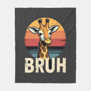 Lustiges Tier Giraffe Meme Gesicht Festliches Xmas Fleecedecke