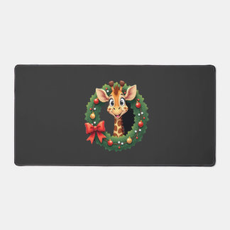 Lustiges Tier Giraffe Meme Gesicht Festliches Xmas Schreibtischunterlage