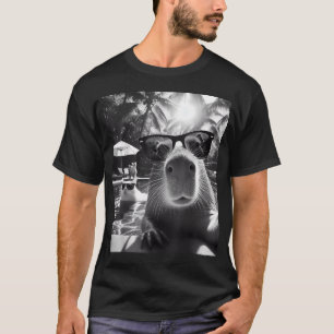 Lustiges Tier Schwimmbad Capybara Selfie Mit T-Shirt