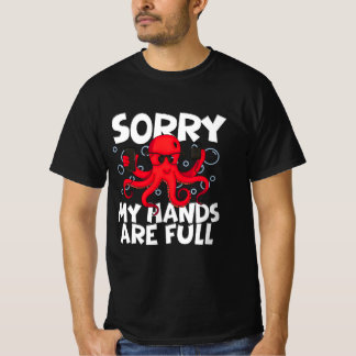 Lustiges Tierdesign – cooler Tintenfisch hält Tele T-Shirt