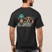 Lustiges Tierfreunde T-Shirt | Cooler Affe Hund   (Rückseite)