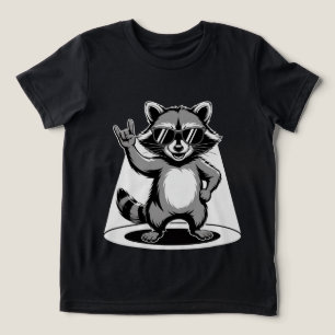 Lustiges Tiergeschenk   Cooler Waschbär Rockstar Tri-Blend Shirt