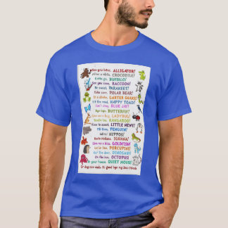 Lustiges Tierposter Familie T-Shirt
