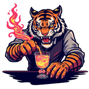 Lustiges Tiger-Bartender-T-Shirt Geschenk für Ba T-Shirt