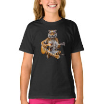 Lustiges Tiger-Rockstar-Kinder-T-Shirt